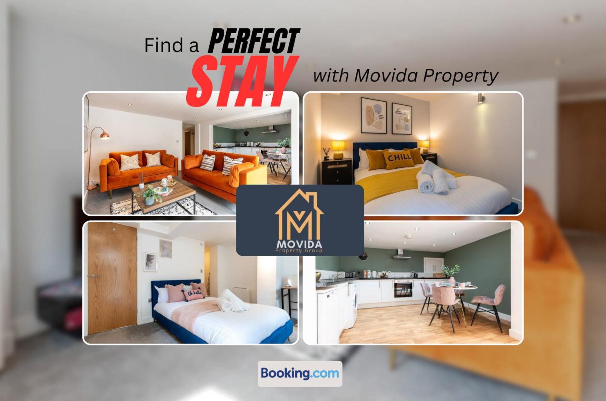 Stylish Two Bed Town Centre Apartment By Movida Property Group Short Lets & Serviced Accommodation With Parking Harrogate Zewnętrze zdjęcie