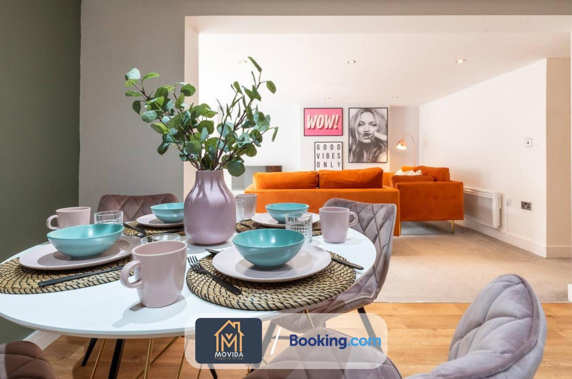 Stylish Two Bed Town Centre Apartment By Movida Property Group Short Lets & Serviced Accommodation With Parking Harrogate Zewnętrze zdjęcie